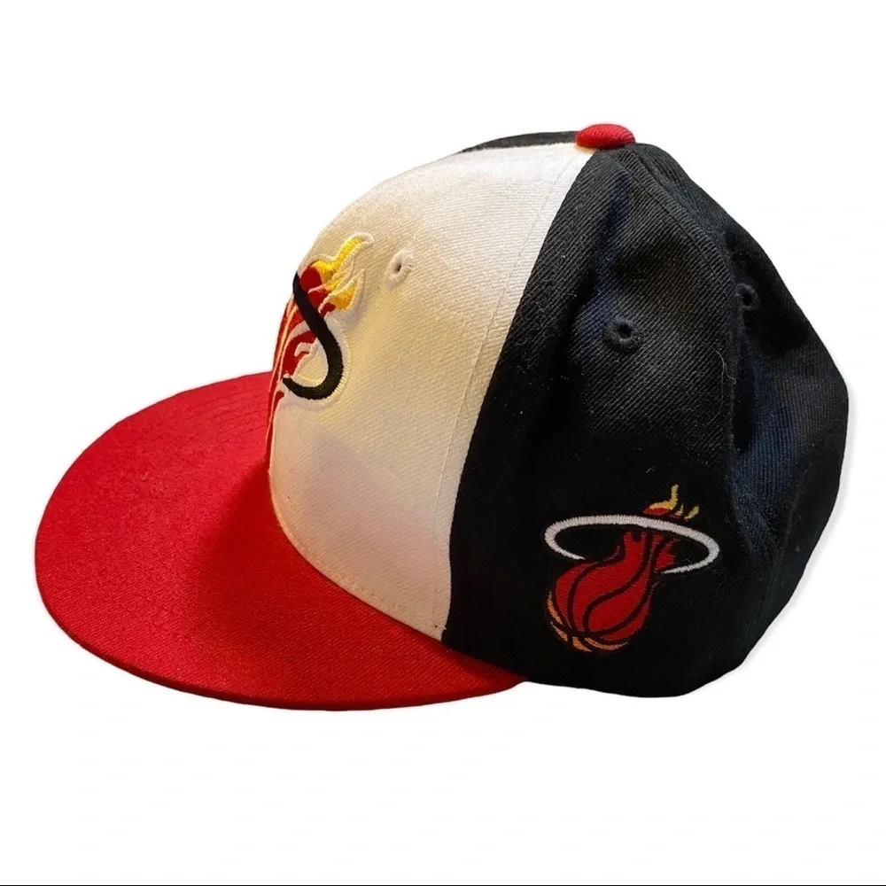 47 Brand Miami Heat Flat Brim Snapback Wool Blend Hat Cap One Size